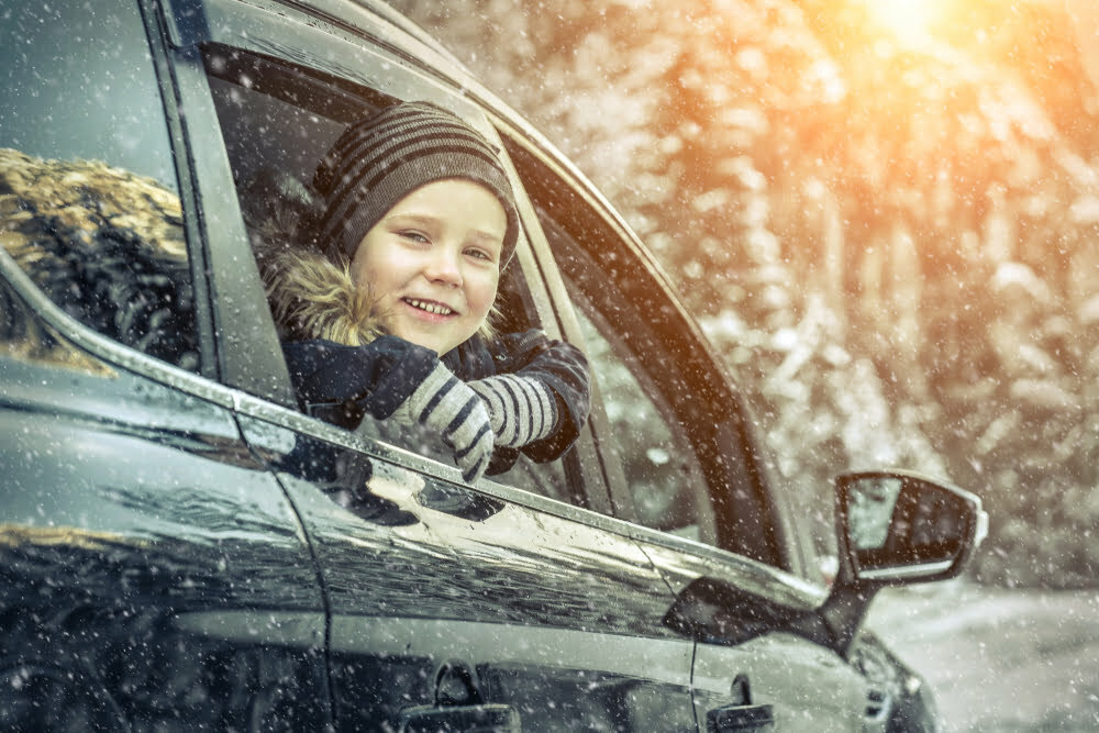 Autorijden met kinderen winter