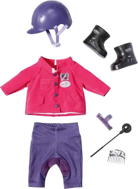 BABY born Luxe Ponyboerderij Paardrijd-outfit - Poppenkleertjes