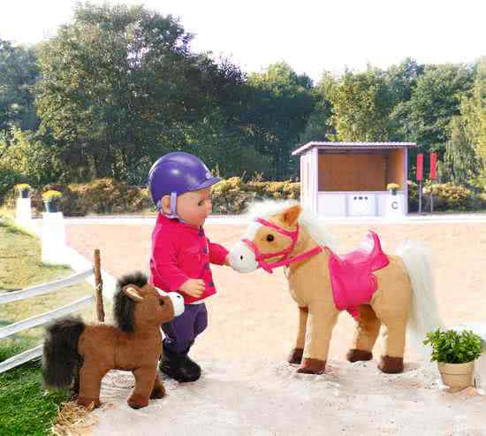 BABY born Interactieve Pony Boerderij Paard met Veulentje