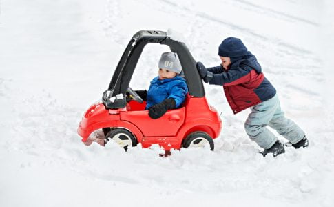 Autorijden met kinderen in de winter