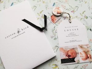Cotton bird geboortekaartjes
