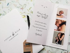 Cotton bird geboortekaartjes