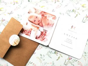 Cotton bird geboortekaartjes