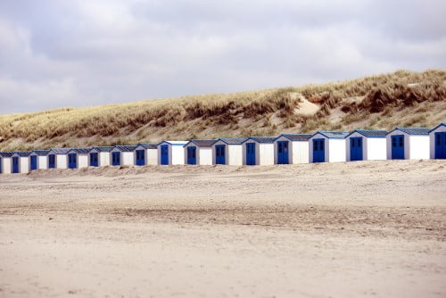 de hele westkust van Texel is één lang zandstrand